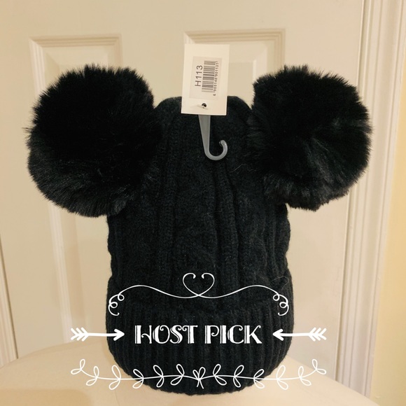 Sale Host Pick NWT Super Soft Black Pom Pom Beanie - Picture 2 of 5